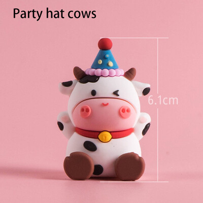 Baby Cow Cake Toppers Farm Animal Cow Theme Party Foam Balls Διακοσμήσεις κέικ 1ο Χρόνια Πολλά Αγόρι Κορίτσι Baby Shower Decor