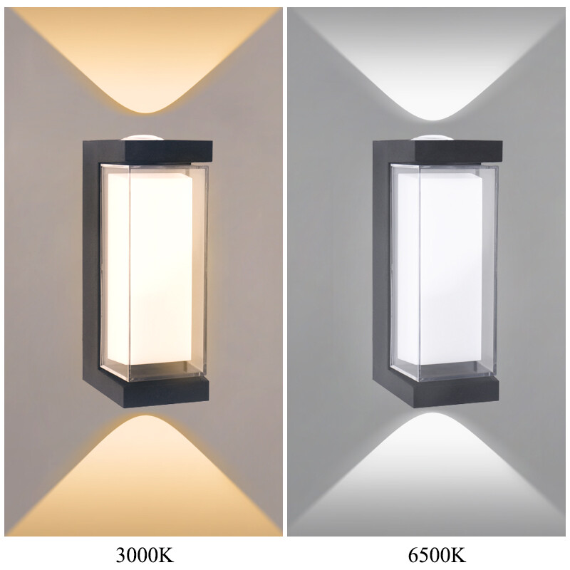 Modern LED vízálló Up Down fali lámpa kültéri és beltéri fali lámpa udvari tornác folyosó hálószoba fali lámpa AC85-265