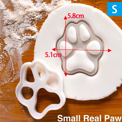 Cartoon Cat Paw Shape Cookie Cutters Mold Cake Biscuit 3D Form Pressing Fondant ζαχαροπλαστικής Εργαλεία ψησίματος Αξεσουάρ κουζίνας