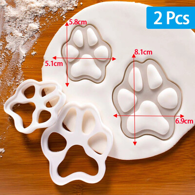 Cartoon Cat Paw Shape Cookie Cutters Mold Cake Biscuit 3D Form Pressing Fondant ζαχαροπλαστικής Εργαλεία ψησίματος Αξεσουάρ κουζίνας