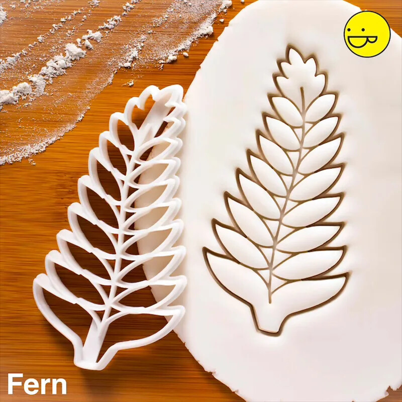DIY Cookie Embosser Forma Agave Ivy Turtle Leaf Műanyag keksz forma Fondant tortadíszítő eszközök Levélmintás sütőformák
