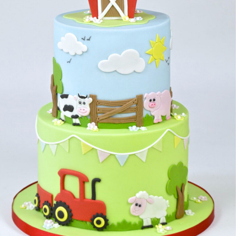 Fondant torta díszítő süti dombornyomó forma rajzfilm autó traktor vonat alakú keksz tészta bélyegző kézi prés sütőeszközökhöz