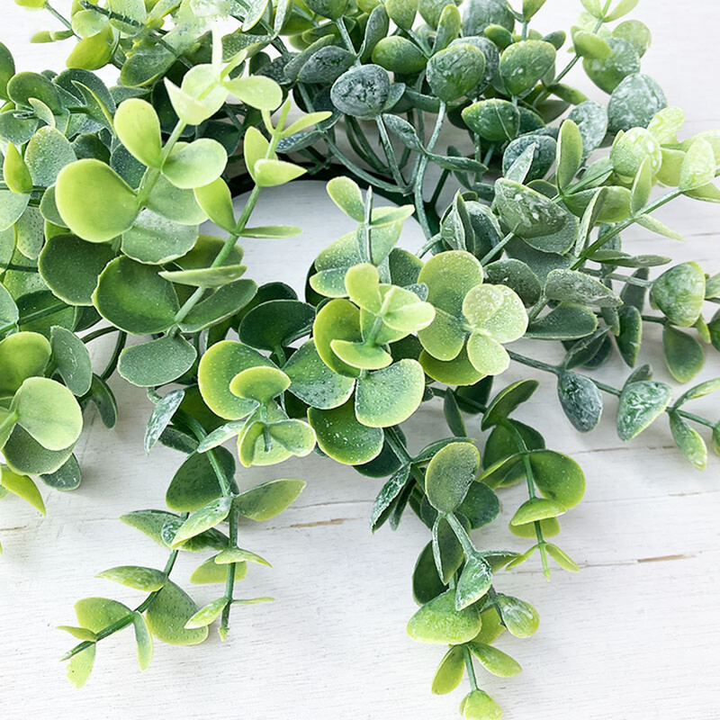 25 cm-es gyertyagyűrű mesterséges eukaliptusz levelek koszorúk gyertyagyűrűk oszlopokhoz parasztház esküvői otthoni ajtó asztali dekoráció