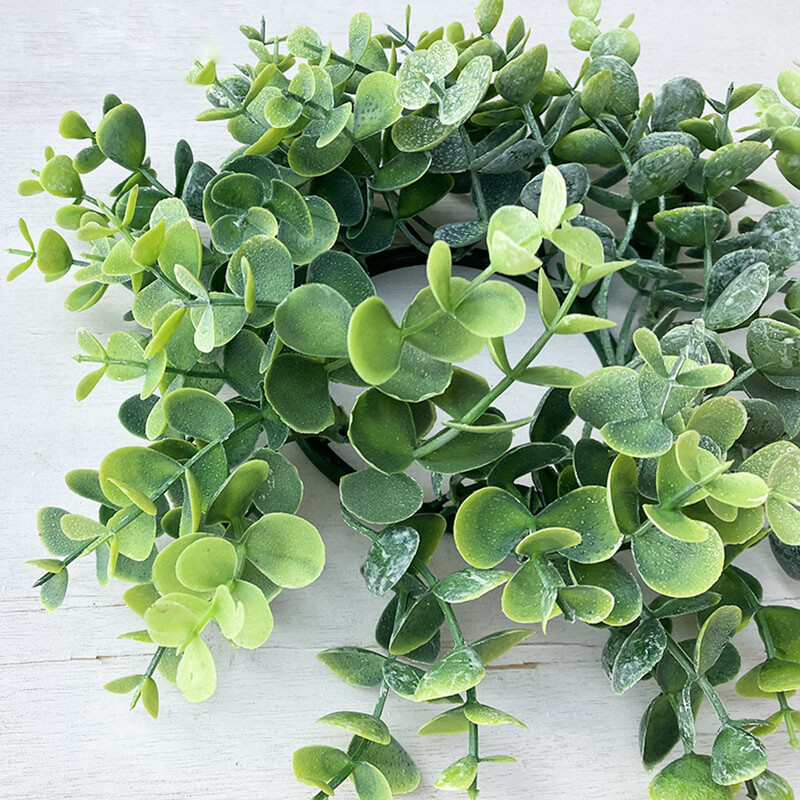 25 cm-es gyertyagyűrű mesterséges eukaliptusz levelek koszorúk gyertyagyűrűk oszlopokhoz parasztház esküvői otthoni ajtó asztali dekoráció