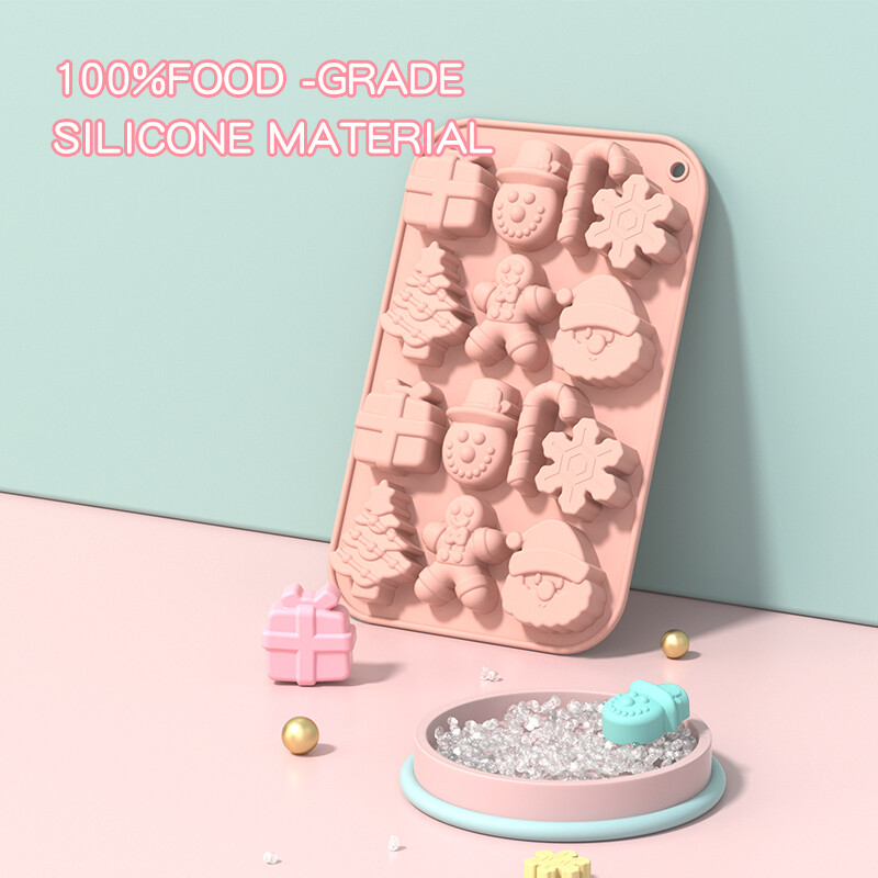 csokoládé forma szilikon csokoládé forma tapadásmentes fondant süti sütés hóember fák cukorka mézeskalács ember ajándék forma szerszámok