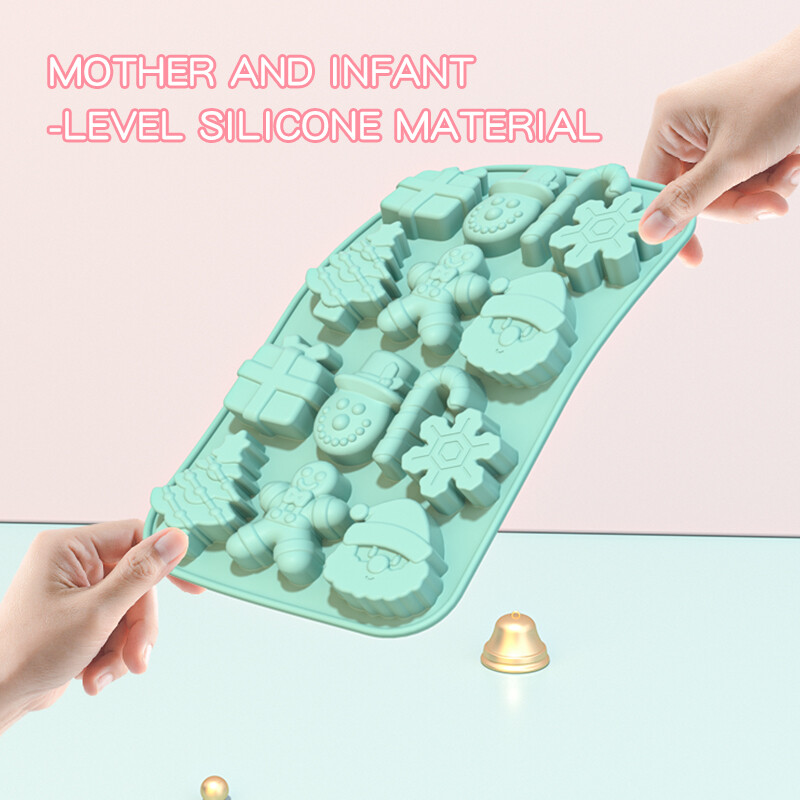 csokoládé forma szilikon csokoládé forma tapadásmentes fondant süti sütés hóember fák cukorka mézeskalács ember ajándék forma szerszámok