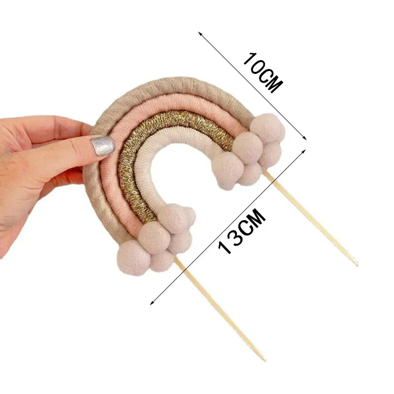 Gyönyörű vászonból készült szivárványos tortafesték tortadísz buli kellékek boldog születésnapot dekorációk és eszközök