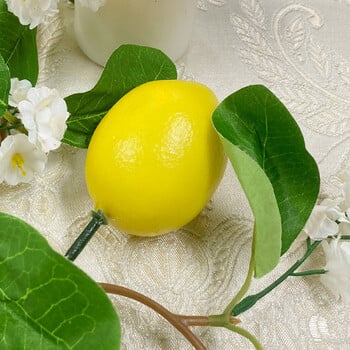 1 τμχ Lemon Garland Simulation Lemon Vine Lemon Rattan Decor Supplies Fake Plant for Wedding Party Decor