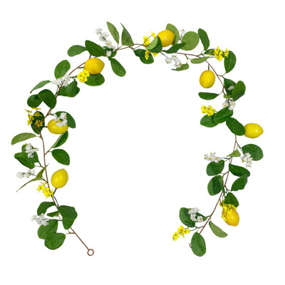 1 τμχ Lemon Garland Simulation Lemon Vine Lemon Rattan Decor Supplies Fake Plant for Wedding Party Decor