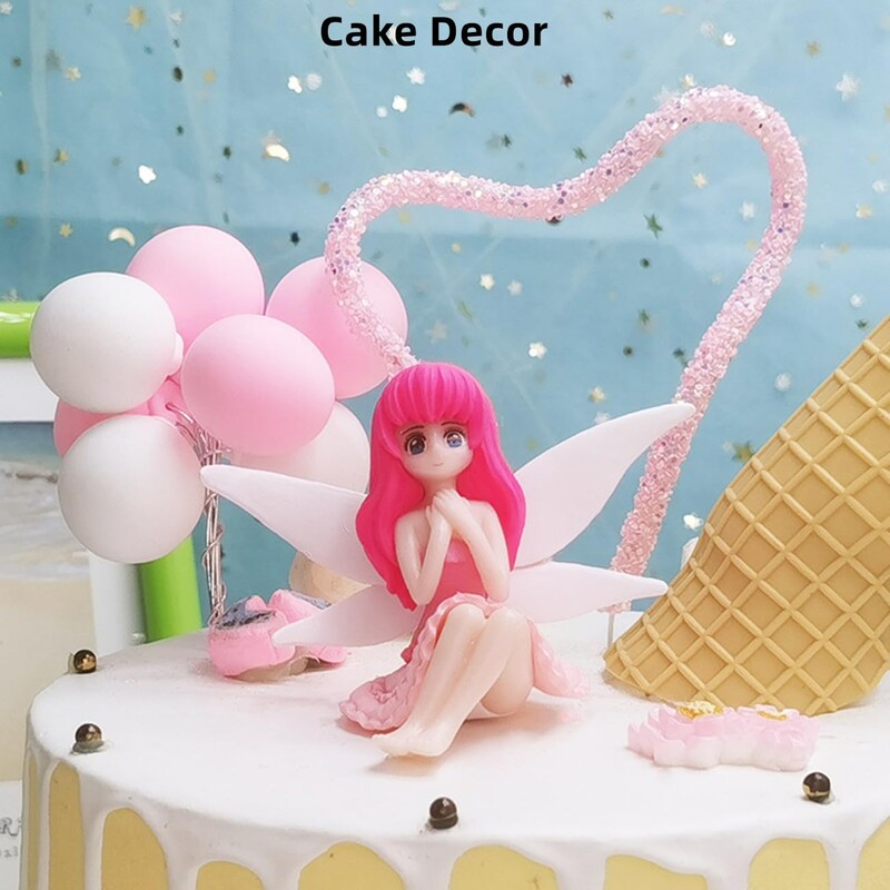 Pillangótündér kerti torta dekoráció Kis tündér medál a Fairy Garden otthoni dekorációhoz Születésnapi torta teteje