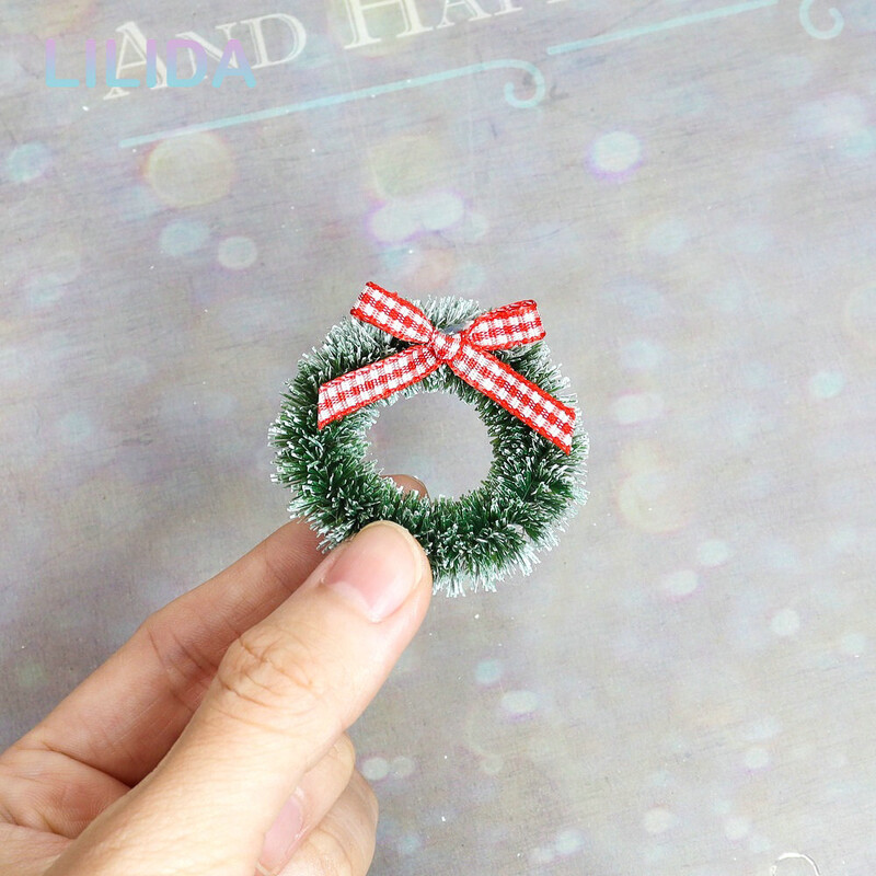 12 db karácsonyi koszorú otthoni dekoráció karácsonyfa ajtó karácsonyi dekoráció barkácsolás virágos esküvői füzér Natal 3/4/5/6CM