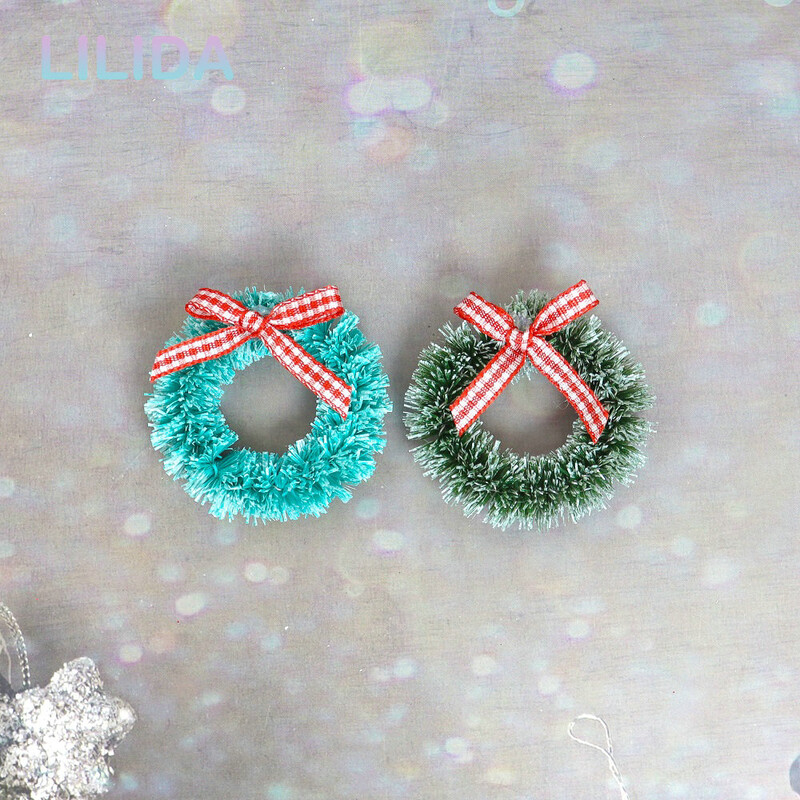 12 db karácsonyi koszorú otthoni dekoráció karácsonyfa ajtó karácsonyi dekoráció barkácsolás virágos esküvői füzér Natal 3/4/5/6CM