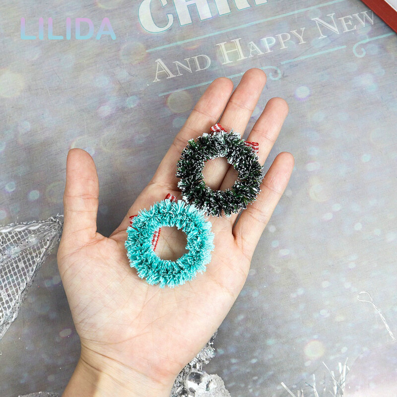 12 db karácsonyi koszorú otthoni dekoráció karácsonyfa ajtó karácsonyi dekoráció barkácsolás virágos esküvői füzér Natal 3/4/5/6CM