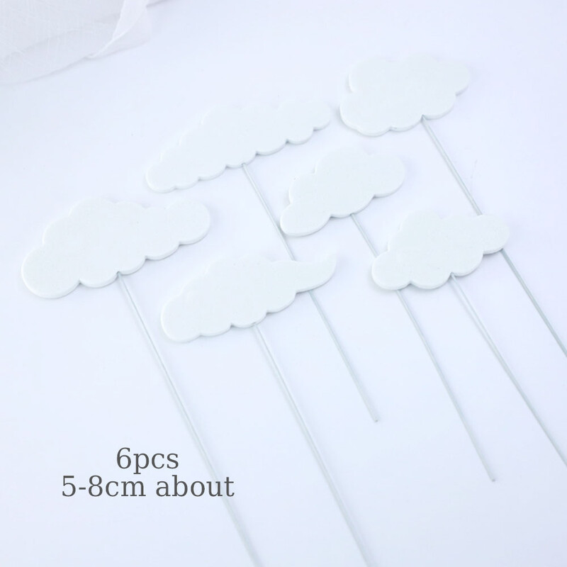 37 db Mararon tortagolyó dekoráció fehér felhő puha kerámia pasztell szivárvány tortafeltétek golyók születésnapi esküvői bulihoz