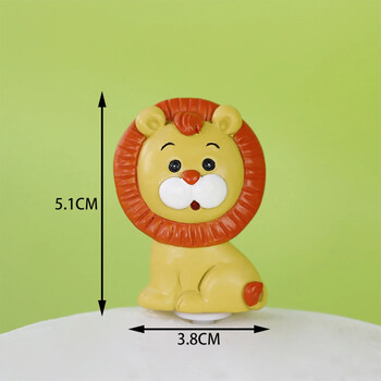 Safari Animal Cake Decoration Cartoon Woodland Animal Cake Toppers Rensin Lion Panda Kids Jungle Safari Birthday Party Supplies