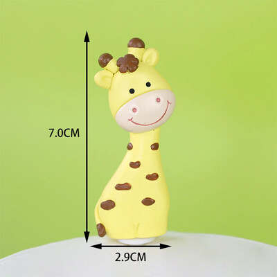 Safari Animal Cake Decoration Cartoon Woodland Animal Cake Toppers Rensin Lion Panda Kids Jungle Safari Birthday Party Supplies