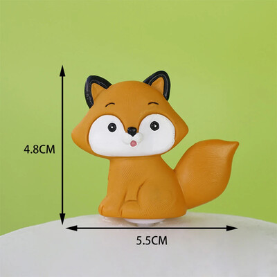 Safari Animal Cake Decoration Cartoon Woodland Animal Cake Toppers Rensin Lion Panda Kids Jungle Safari Birthday Party Supplies