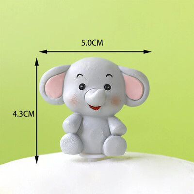 Safari Animal Cake Decoration Cartoon Woodland Animal Cake Toppers Rensin Lion Panda Kids Jungle Safari Birthday Party Supplies