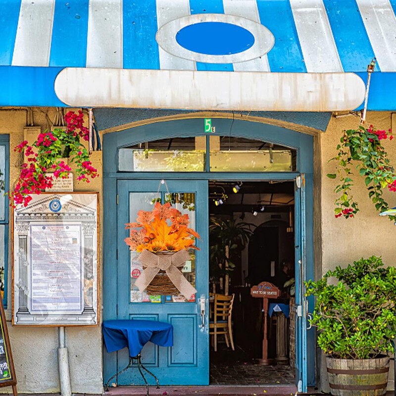 Coroană pentru decorarea ușii Coroană portabilă ușoară Coroană vibrantă pentru recolta de flori de toamnă Decor durabil de toamnă pentru recoltă