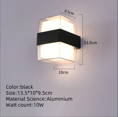 LED Φωτιστικό τοίχου εξωτερικού χώρου AC85-265V Αδιάβροχο IP65 Αισθητήρας Κίνησης Φωτιστικό τοίχου για Μπαλκόνι Κήπος Είσοδος Διάδρομος Διακόσμηση σπιτιού