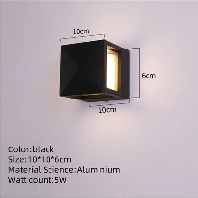 LED Φωτιστικό τοίχου εξωτερικού χώρου AC85-265V Αδιάβροχο IP65 Αισθητήρας Κίνησης Φωτιστικό τοίχου για Μπαλκόνι Κήπος Είσοδος Διάδρομος Διακόσμηση σπιτιού