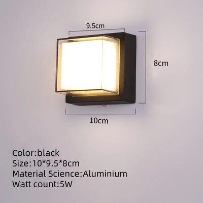 LED Φωτιστικό τοίχου εξωτερικού χώρου AC85-265V Αδιάβροχο IP65 Αισθητήρας Κίνησης Φωτιστικό τοίχου για Μπαλκόνι Κήπος Είσοδος Διάδρομος Διακόσμηση σπιτιού