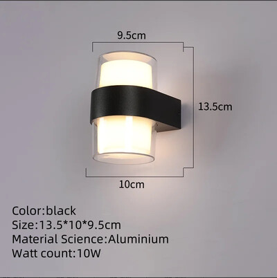 LED Φωτιστικό τοίχου εξωτερικού χώρου AC85-265V Αδιάβροχο IP65 Αισθητήρας Κίνησης Φωτιστικό τοίχου για Μπαλκόνι Κήπος Είσοδος Διάδρομος Διακόσμηση σπιτιού