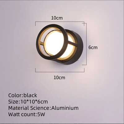 LED Φωτιστικό τοίχου εξωτερικού χώρου AC85-265V Αδιάβροχο IP65 Αισθητήρας Κίνησης Φωτιστικό τοίχου για Μπαλκόνι Κήπος Είσοδος Διάδρομος Διακόσμηση σπιτιού