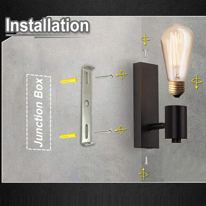 Nordic fali lámpa lámpatest E27 Retro éjjeli lámpa Vintage beltéri világítás hálószoba nappali lakberendezéshez LED fali lámpatest