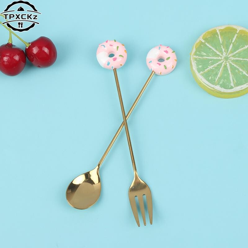 4 bucăți din oțel inoxidabil gogoși bomboane lingură furculițe vesela bucătărie lapte cafea linguri amestecate desert prăjituri instrumente tacâmuri linguri set