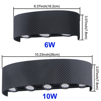 LED външна водоустойчива стенна лампа 6W 10W градински двор екстериорни стенни лампи Северна мода Интериорни домашни стикери Декоративна стенна лампа