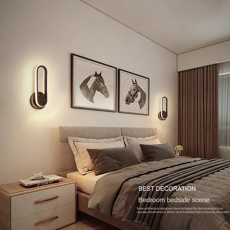 Modern forgatható LED fali lámpa folyosóhoz lépcső Lépcső Hálószoba Éjjeli Nappali Étkező Erkély Beltéri világítás Fali lámpatestek