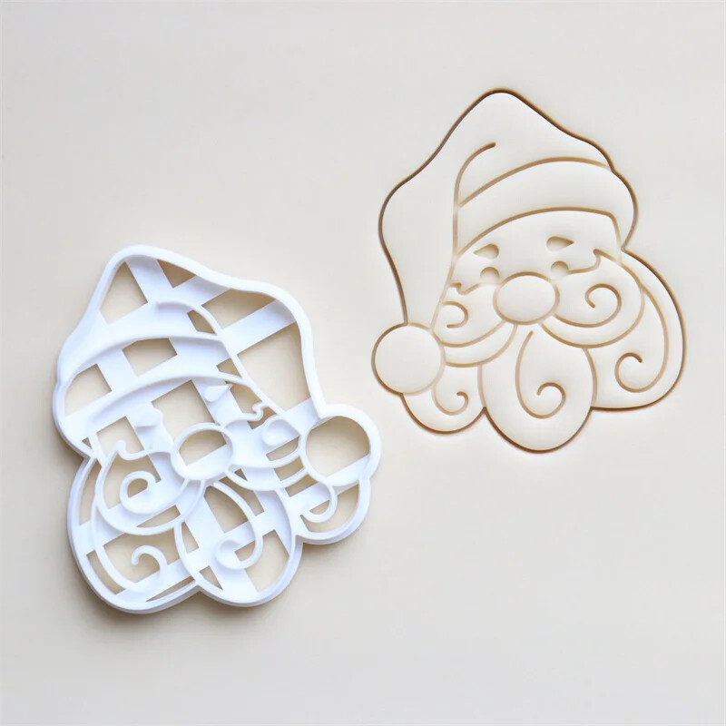 Karácsonyi süti kiszúrók Mikulás formájú sütőformák Karácsonyi keksz dombornyomó forma Konyhai barkácsolás torta desszert dekor kiegészítők
