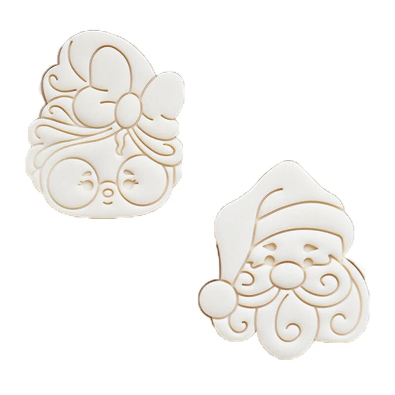 Karácsonyi süti kiszúrók Mikulás formájú sütőformák Karácsonyi keksz dombornyomó forma Konyhai barkácsolás torta desszert dekor kiegészítők