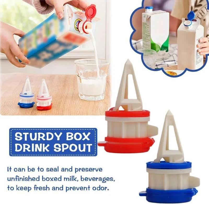 6/2 buc. Capac de etanșare a laptelui în cutie, sticle de lapte, dozator de turnare, sigilant pentru păstrare proaspătă, separator de băuturi, seturi de gadgeturi de bucătărie