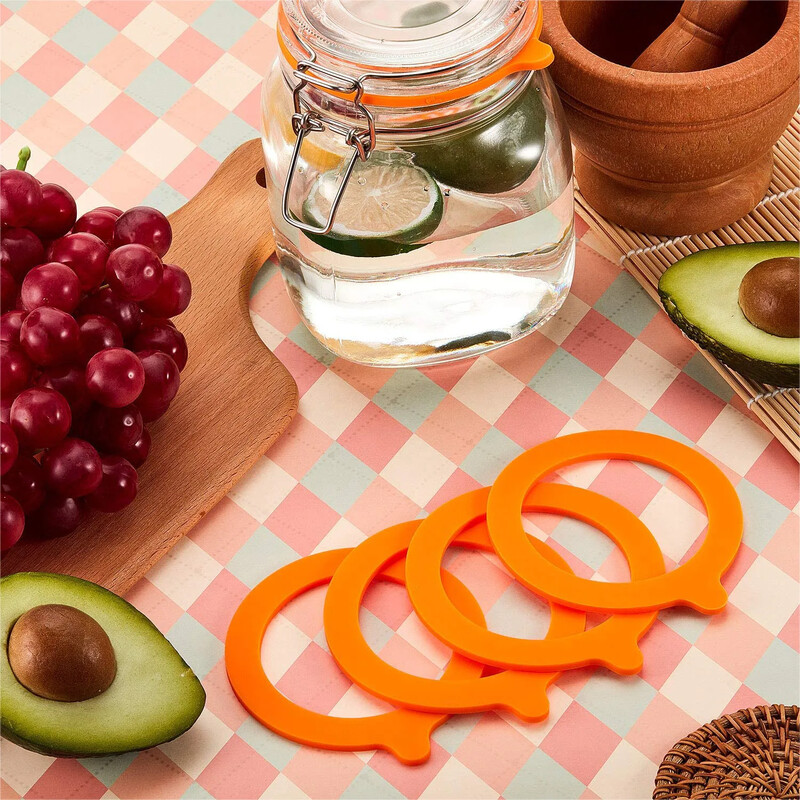 1 db szilikon tömítések befőttesüvegek O gyűrűk tömítések újrafelhasználható alátétek Szivárgásmentes gumitömítések tároláshoz Befőzési poharak Tartozékok