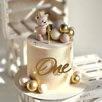 Baby Shower One Cake Toppers Gold Baby Birthday Cake Topper за деца Декорации за торта за рожден ден