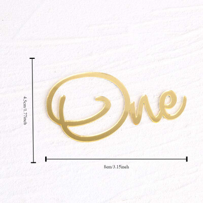 Baby Shower One Cake Toppers Χρυσό Baby Birthday Cake Topper για Παιδικά Διακοσμήσεις τούρτας γενεθλίων