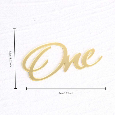 Baby Shower One Cake Toppers Χρυσό Baby Birthday Cake Topper για Παιδικά Διακοσμήσεις τούρτας γενεθλίων