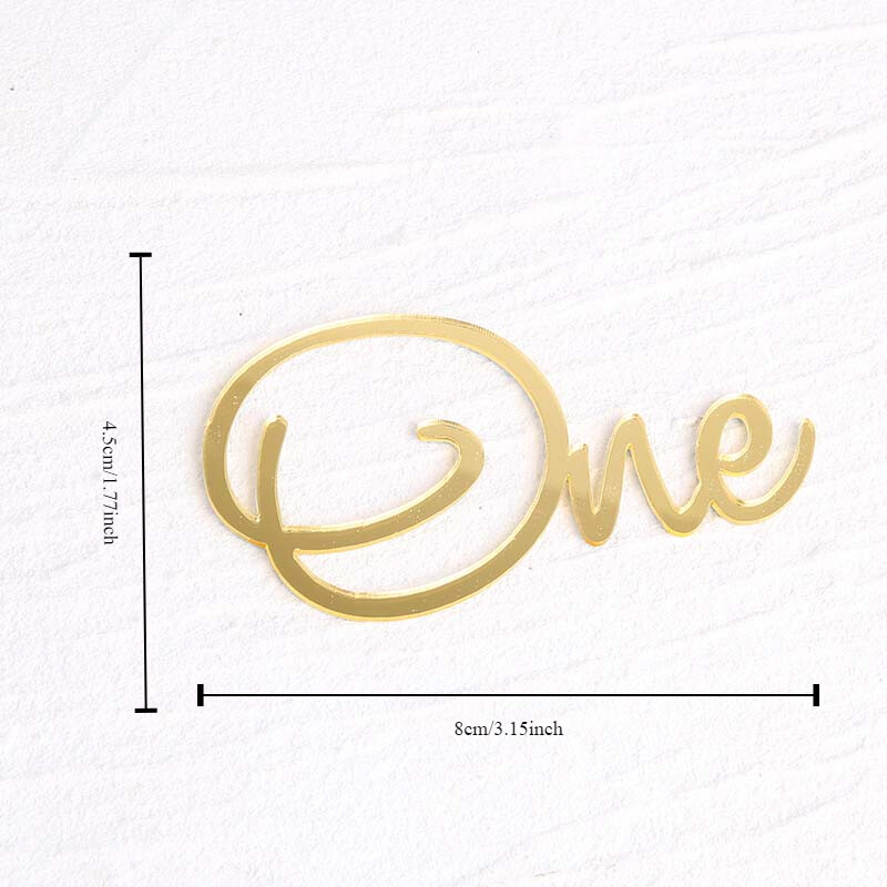 Baby Shower One Cake Toppers Gold Baby Birthday Cake Topper pentru copii Decoratiuni de tort pentru petrecerea de aniversare