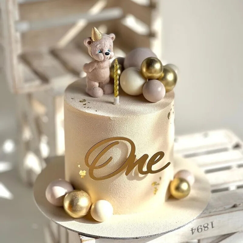 Baby Shower One Cake Toppers Gold Baby Birthday Cake Topper pentru copii Decoratiuni de tort pentru petrecerea de aniversare