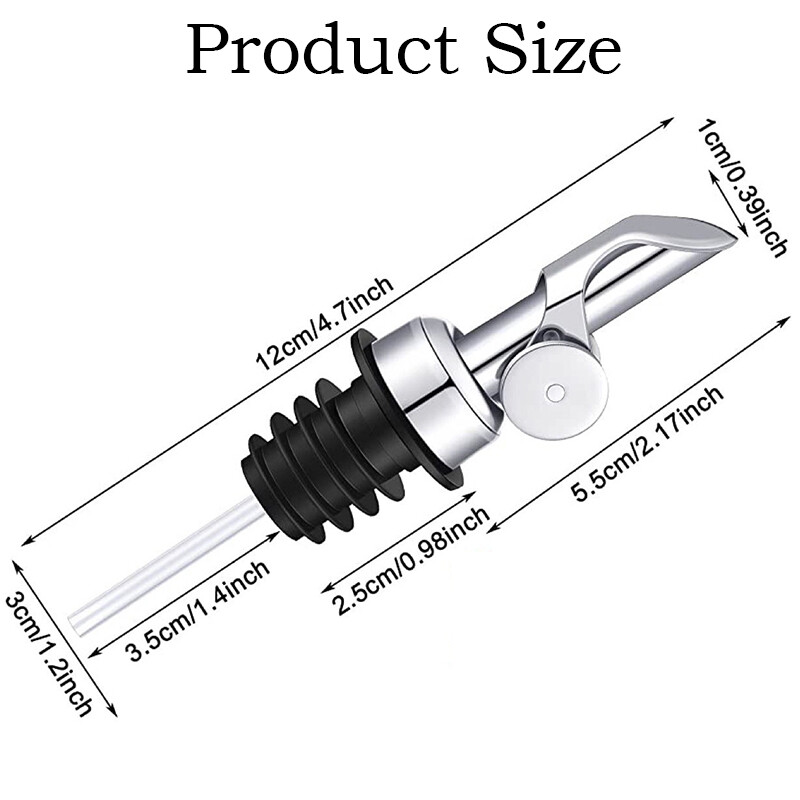 Olajpalack dugó gumi záródug tömítés Szivárgásmentes önzáró olívaolaj adagoló rozsdamentes acél kifolyó borosüveg kiöntő