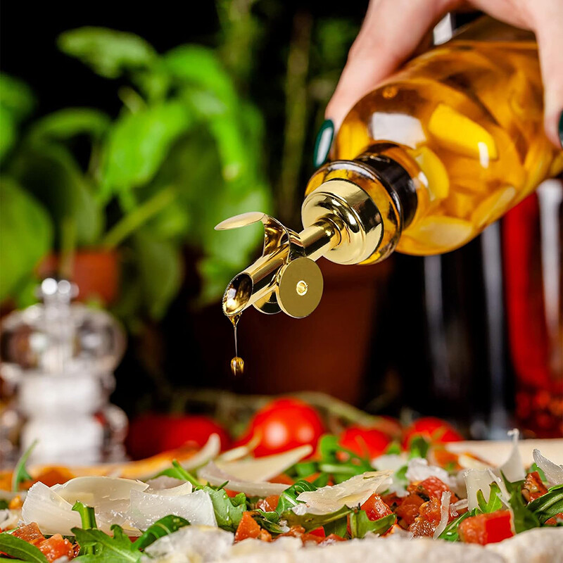 Olajpalack dugó gumi záródug tömítés Szivárgásmentes önzáró olívaolaj adagoló rozsdamentes acél kifolyó borosüveg kiöntő