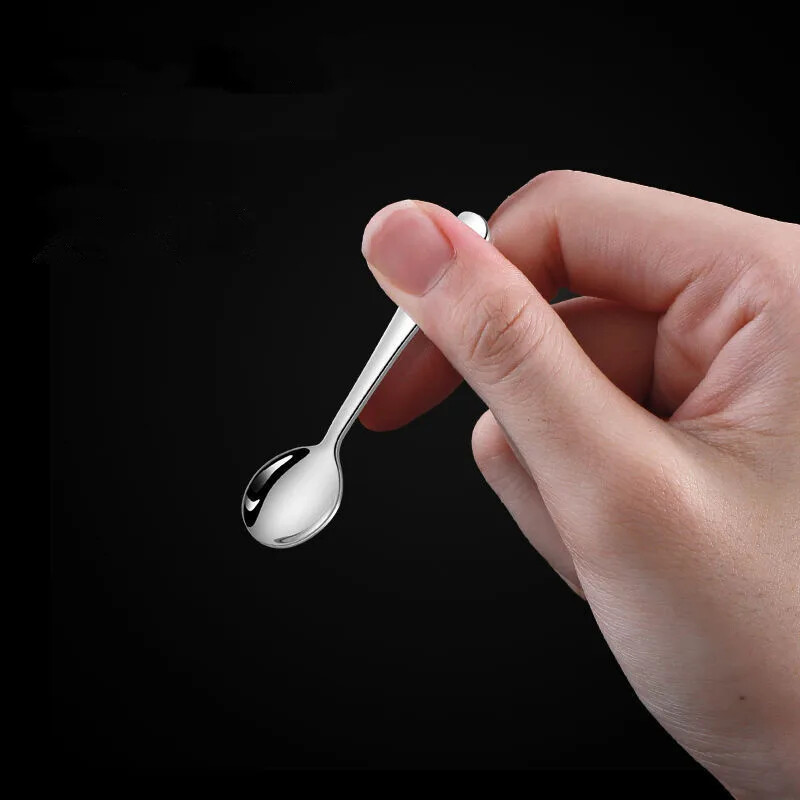 Mini mâner de coroană din oțel inoxidabil Linguri de cafea Linguri de cafea, ceai, linguri de înghețată, lingură de desert, unelte de bucătărie