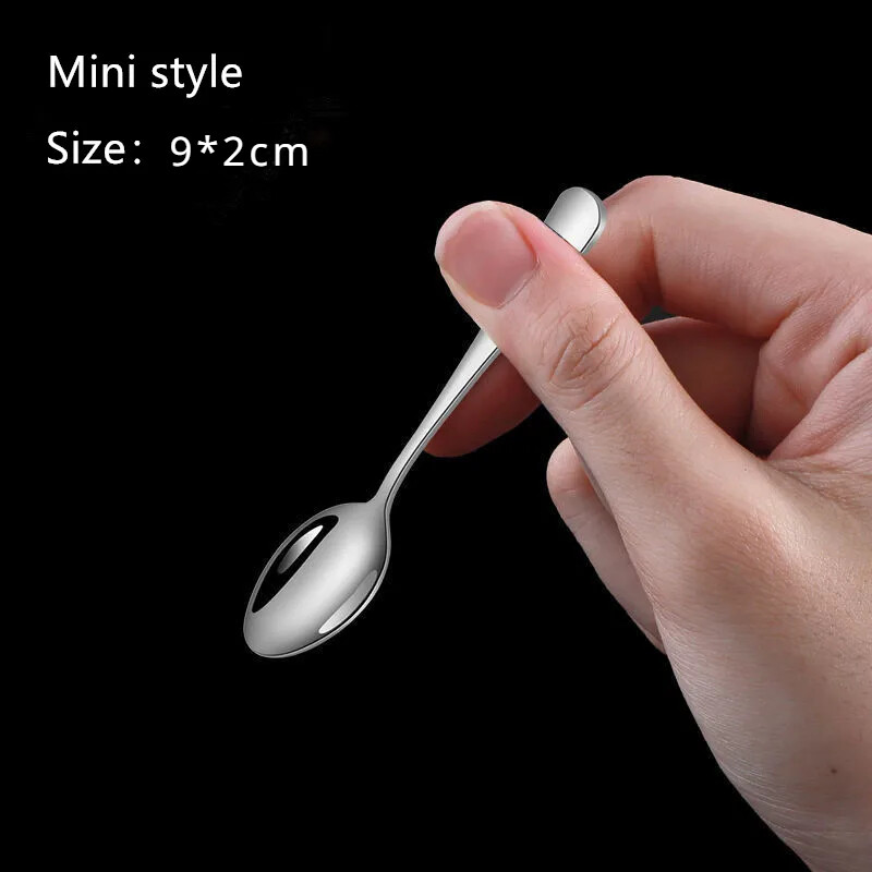 Mini mâner de coroană din oțel inoxidabil Linguri de cafea Linguri de cafea, ceai, linguri de înghețată, lingură de desert, unelte de bucătărie