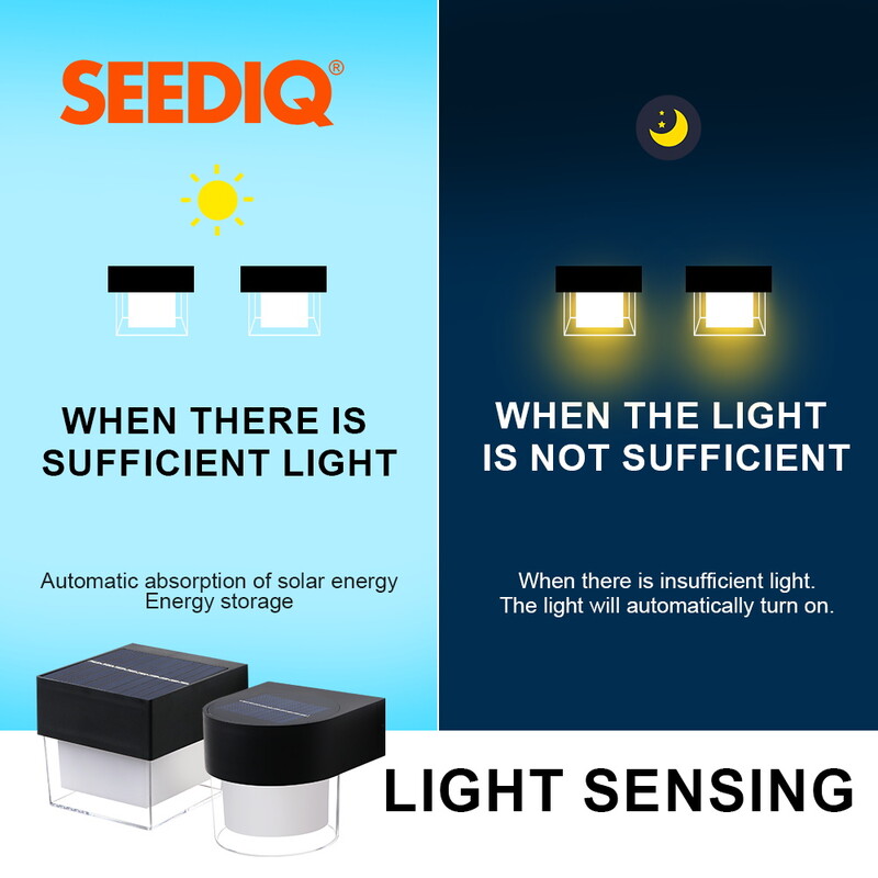 Aplică solară de exterior SEEDIQ IP65 Aplic de perete de fațadă cu LED, fără fir, 4W, iluminat de grădină