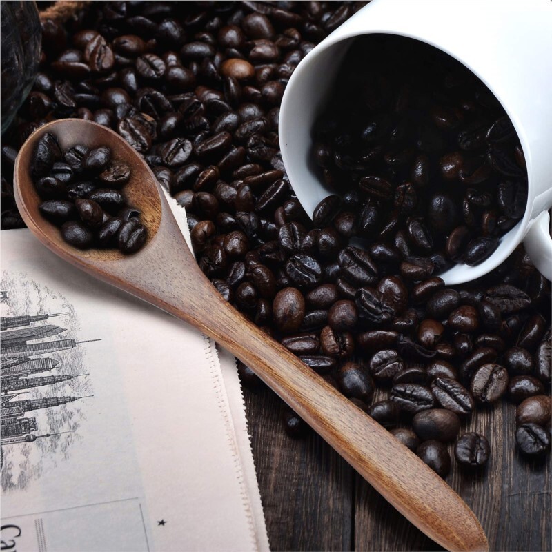 6db Fa teáskanál Mini fa mézeskanál Kis teáskanál tálaló fa edények főzéshez Kis fűszerkanál