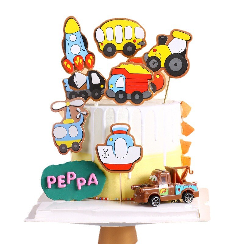 La mulți ani pentru tort, mașină, ambulanță, submarin, decor pentru aniversare, pentru petrecere, bricolaj, consumabile pentru copt, pentru cupcake, pentru baby shower