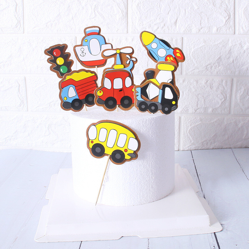 La mulți ani pentru tort, mașină, ambulanță, submarin, decor pentru aniversare, pentru petrecere, bricolaj, consumabile pentru copt, pentru cupcake, pentru baby shower