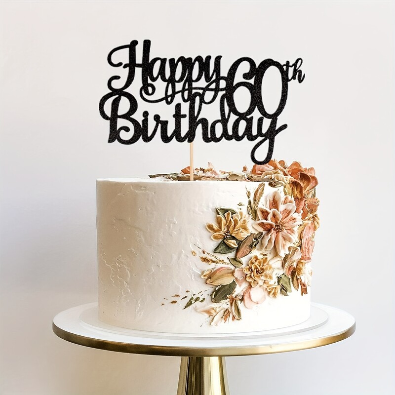 1 db 60. születésnapi tortafedele – Üdv a mesés dizájnhoz, tökéletes felnőtt ünnepségekre, évfordulókra